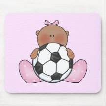 Lil Soccer Baby Girl - Ethnic Mousepads