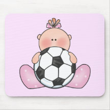 Lil Soccer Baby Girl Mousepad