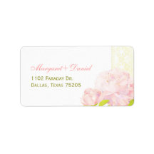 Lil Spring Peony Wedding Return Address Labels