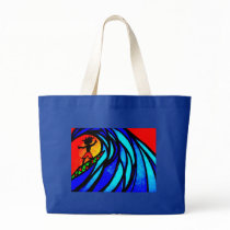 Lil Surfer Dude at Pipeline Canvas Bags