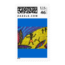 Lil' Surfer Dude at Work postage
