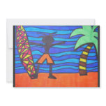 Lil Surfer Dude Hanging Out Personalized Invitation