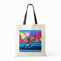 Lil' Surfer Dude - Setting Sun Canvas Bags
