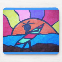 Lil' Surfer Dude - Setting Sun Mousepads