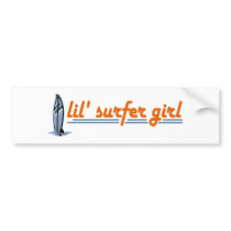 Lil Surfer Girl Bumper Stickers