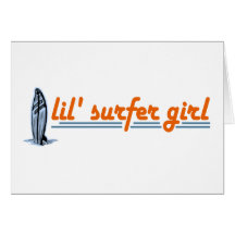 Lil Surfer Girl Card