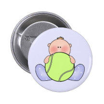 Lil Tennis Baby Boy Pinback Buttons