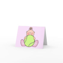 Lil Tennis Baby Girl Card
