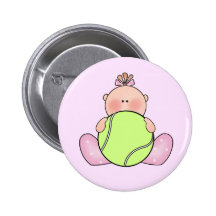 Lil Tennis Baby Girl Pin