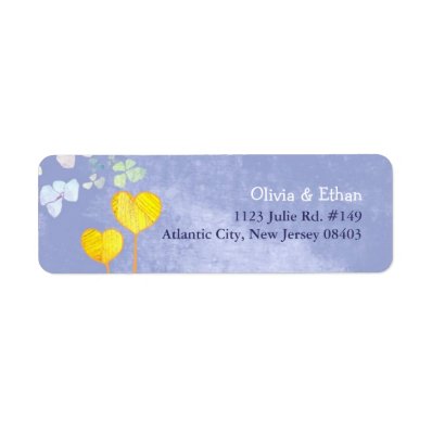 Lil Two Hearts Rustic Blue Wedding Label