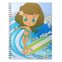 Lil' Wahine Wave Writer notebooks