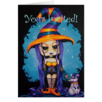 Lil Witchy "Your Invited" Greeting Card cards