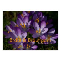 Lila Krokusse • Save the Date Mini Karten business cards by SabineStGreetings Lila Krokusse • Save the Date Mini Karten business cards