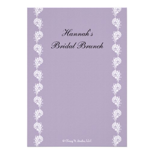 Lilac African American Pretty Bride Bridal Shower Announcements