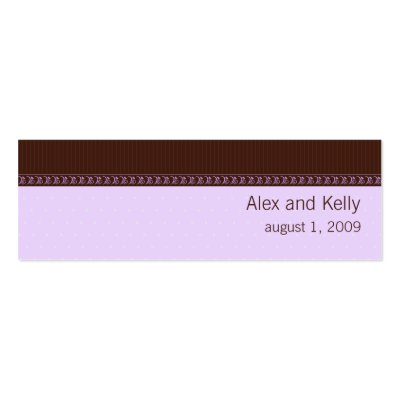 Brown Color Scheme on Lilac And Brown Wedding Website Business Card By Theweddingshoppe