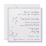 Lilac and White Floral Wedding Invitation