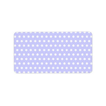 Lilac and White Polka Dot Pattern. Spotty. Custom Address Labels