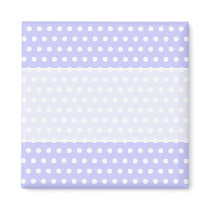 Lilac and White Polka Dot Pattern. Spotty. Magnets