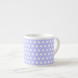 Lilac and White Polka Dot Pattern. Spotty. Espresso Cups