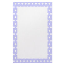 Lilac and White Polka Dot Pattern. Spotty. Custom Stationery