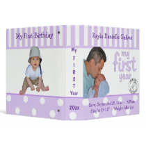 Lilac Baby's First Year Keepsake Album Binder