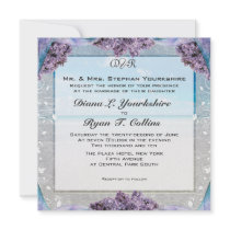 Lilac Beach Wedding Invitation