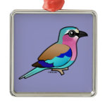 Lilac-breasted Roller Premium Square Ornament