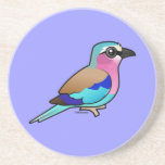 Lilac-breasted Roller Sandstone Drink Coaster