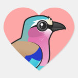 Lilac-breasted Roller Heart Sticker