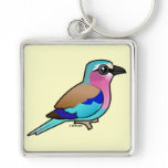 Lilac-breasted Roller Premium Square Keychain