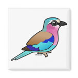 Lilac-breasted Roller Square Magnet