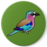 Lilac-breasted Roller Round Button