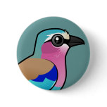 Lilac-breasted Roller Round Button