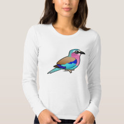 Lilac-breasted Roller Women's American Apparel Fine Jersey Long Sleeve T-Shirt