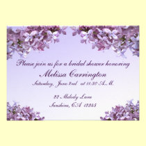 Lilac Bridal Shower invitations