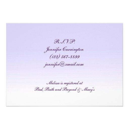 Lilac Bridal Shower Announcement