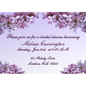 Lilac Bridal Shower invitation