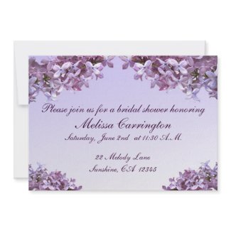 Lilac Bridal Shower invitation