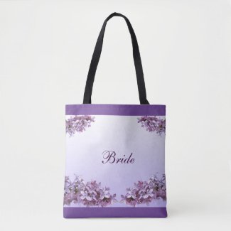 Lilac Bridal Wedding Tote Bag