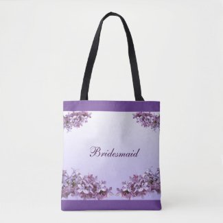 Lilac Bridesmaid Wedding Tote Bag