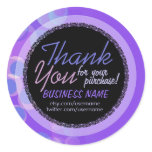 Lilac Bubbles Business Thank You Sticker