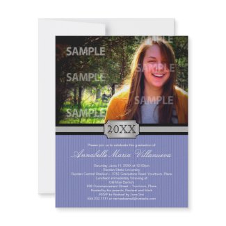 Lilac Buckle Band Graduation Announcement invitation