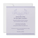 Lilac Butterfly Frill Wedding Invitation