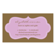 Lilac Chic Moderna Mommy Calling Card Business Cards