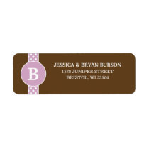 Lilac Dainty Dots Custom Monogrammed Family Return Address Labels