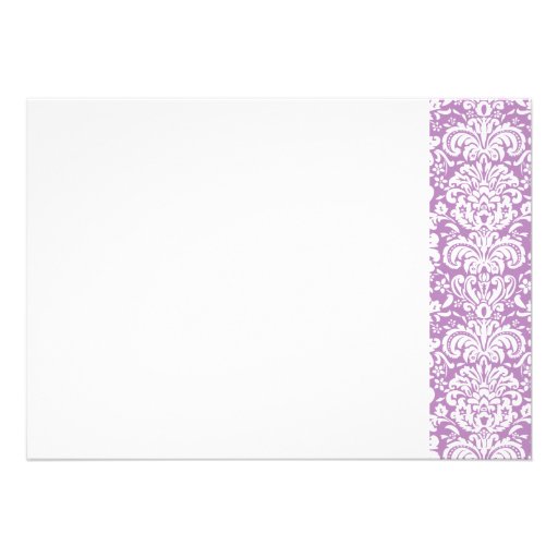 Lilac Damask Baby Shower Invitation