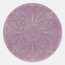 Lilac doodle design sticker