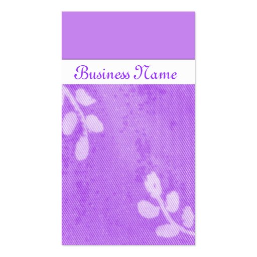 Lilac Dreams Business Cards (front side)