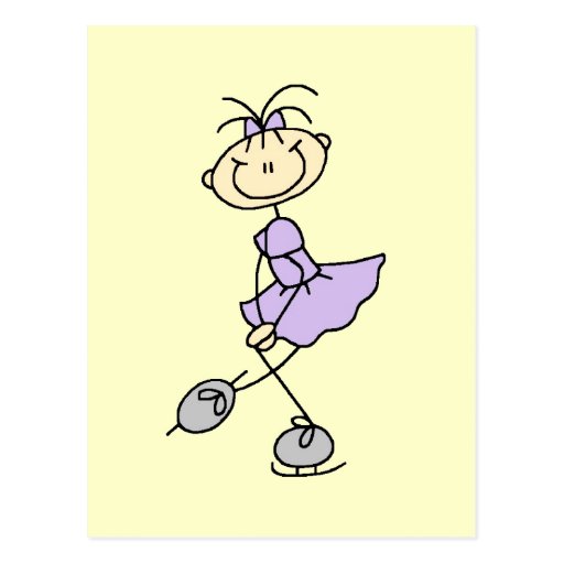 Lilac Dress Figure Skater Tshirts and Gifts Post Cards