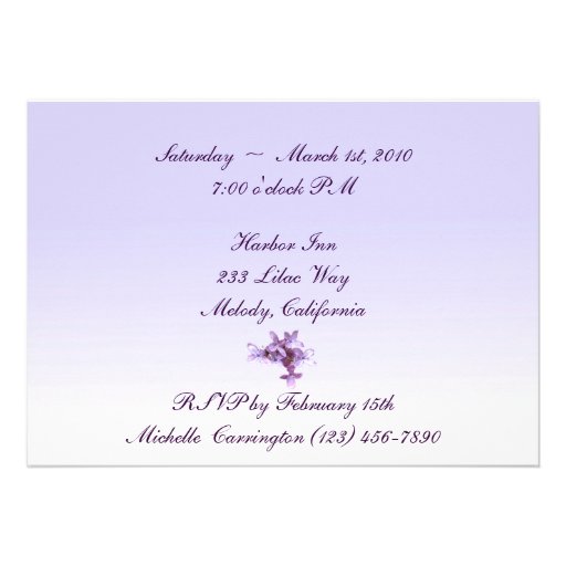 Lilac Engagement Party Invite